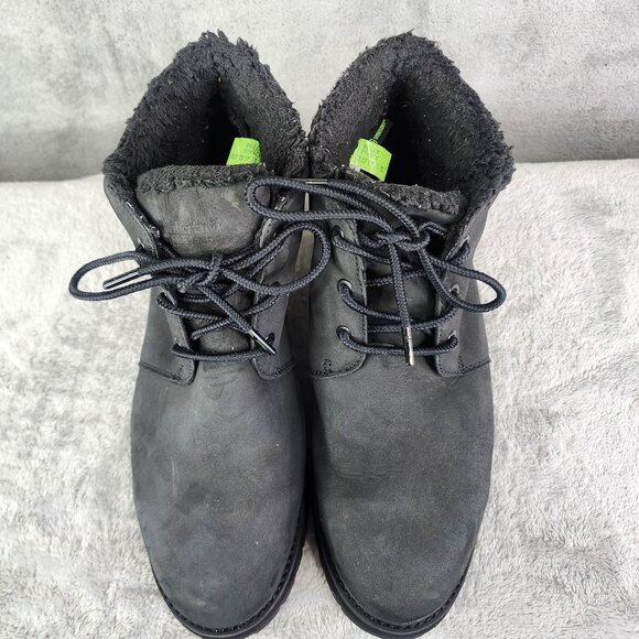 Mens Black Timberland Nubuck & Fleece-Lined Lace-Up Boots Size 11.5M - Picture 4 of 10